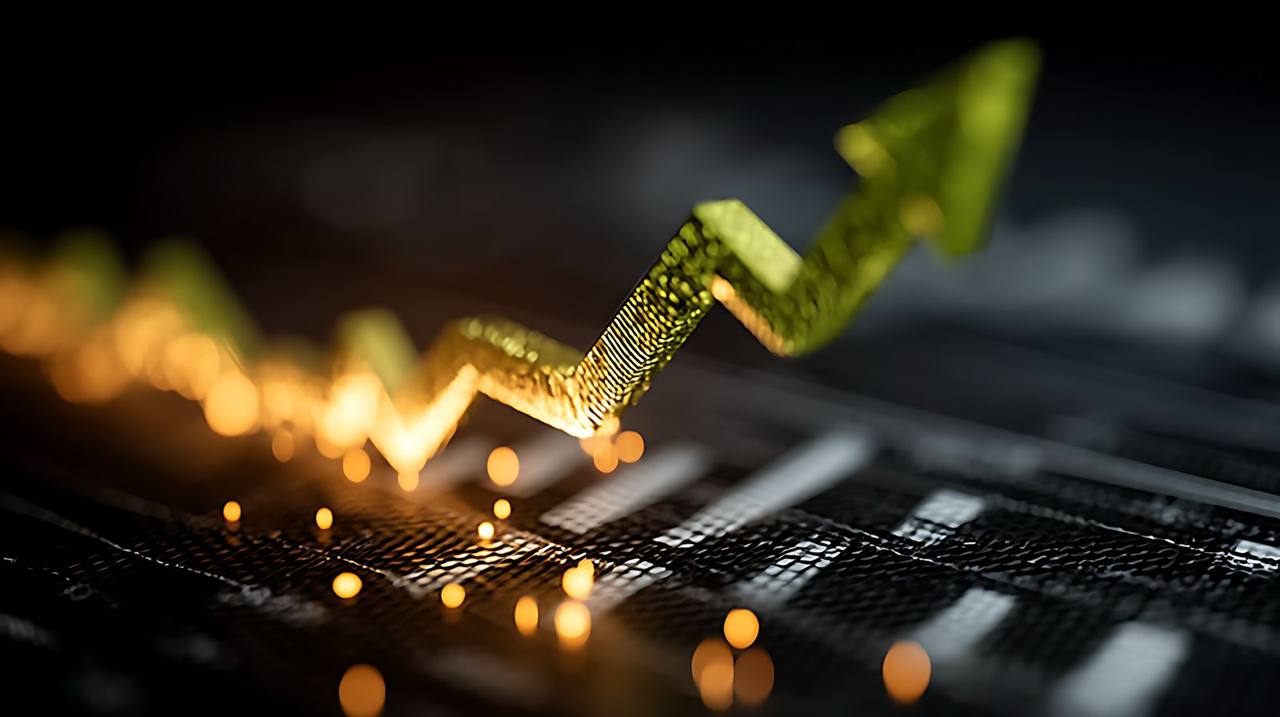 Gold nugget on natural rock